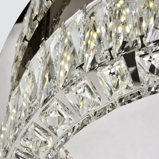 Monroe LED light Chrome Flush Mount Clear Royal Cut Crystal {6}