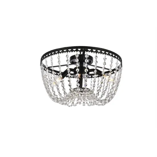 Kylie 16 inch flush mount in black {3}