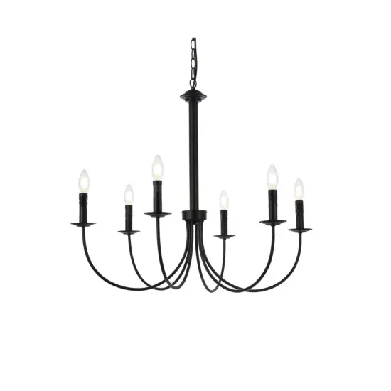 Brielle 6 lights pendant in black {3}