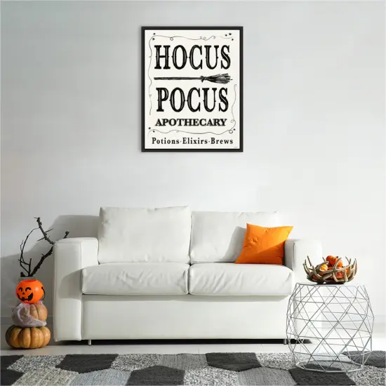 Hocus Pocus Halloween Black by Anne Tavoletti Canvas Art Framed {5}
