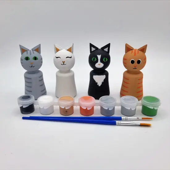 DIY Cat Peg Doll Painting Kit by Ink and Trinket Kids {5}