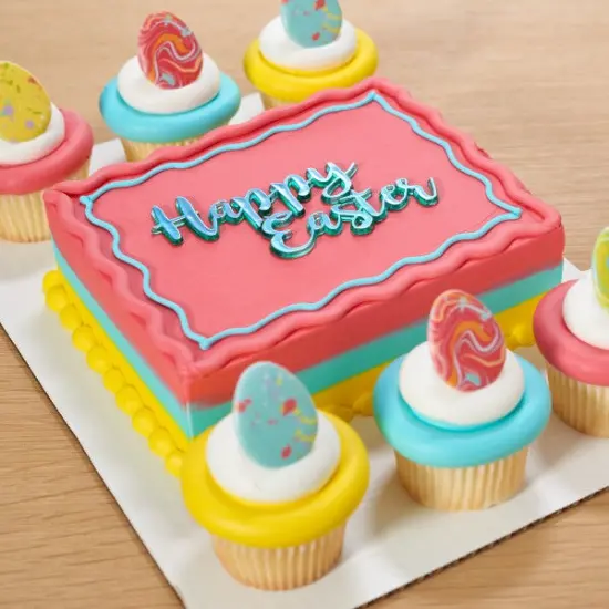 Painted Eggs Cupcake Rings, 12ct {3}