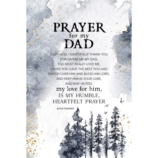 Dexsa Prayer For My Dad Wood Plaque with Easel and Hanger 6 inches x 9 inches {1}