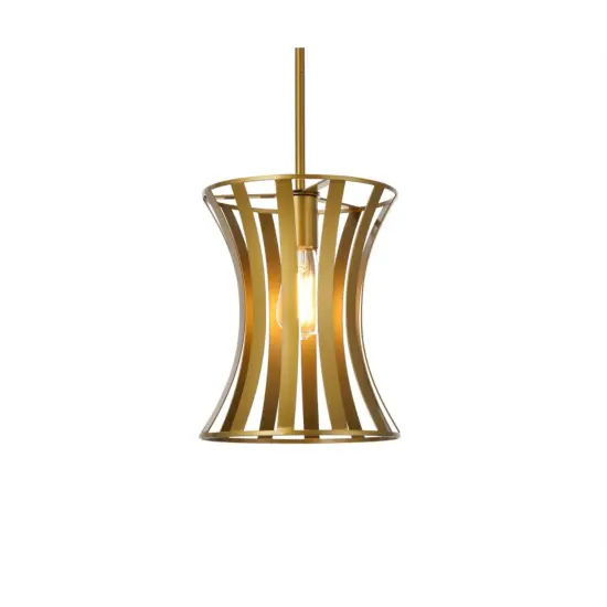 Lily 1 light pendant in brass {3}