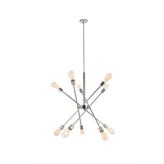 Axel 10 Lights polished Nickel Pendant {3}