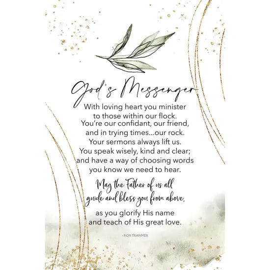 Dexsa God's Messenger Inspirational Wood Plaque 6 inches x 9 inches {1}
