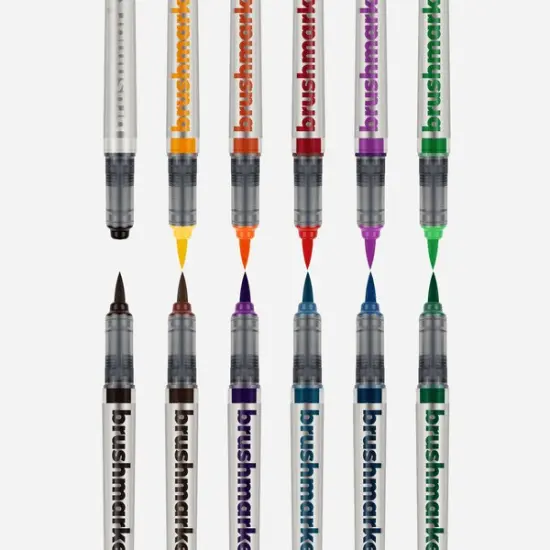 Brushmarker PRO 12 pcs. Set" 11 Basic colours+blender" {2}