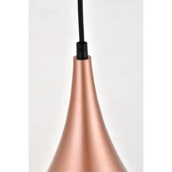 Nora 1 Light honey gold plug-in pendant {5}