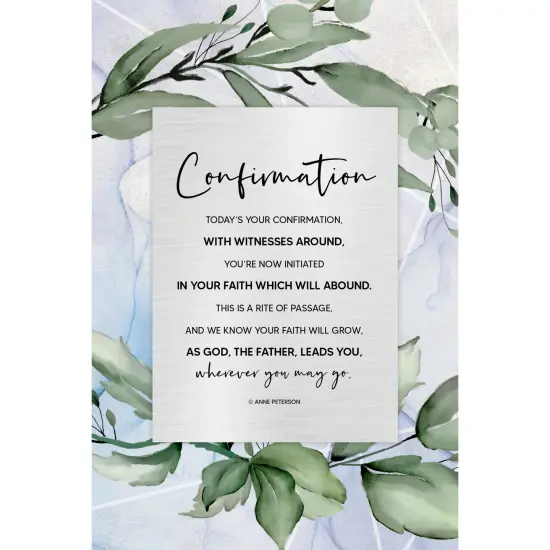 Dexsa Confirmation Wood Plaque with Easel and Wall Hanger 6"x9" {1}