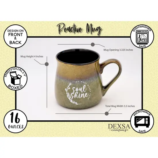 Dexsa Soul Shine Designer Ceramic Mug - 16 oz {5}