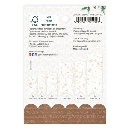 Coffee Break Double-Sided Cardstock Tags 10/Pkg-#02 {2}