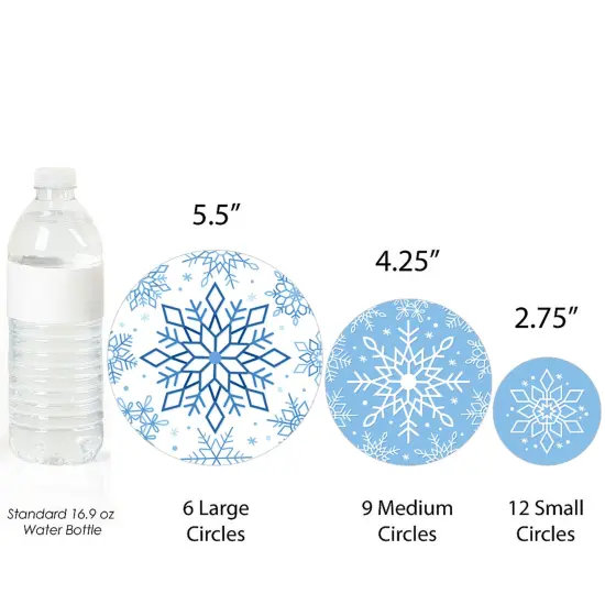 Big Dot of Happiness Blue Snowflakes - Winter Holiday Party Giant Circle Confetti - Party Decorations - Large Confetti 27 Count {4}