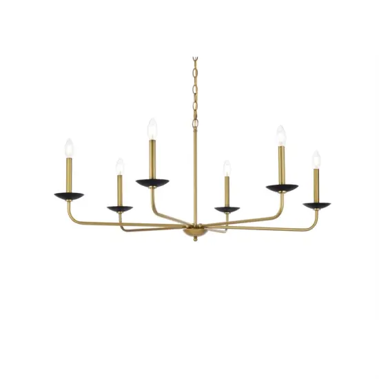 Cohen 42 inch pendant in black and brass {3}