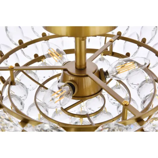 Emilia 16 inch flush mount in brass {6}