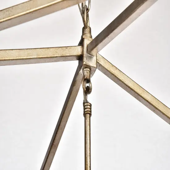 Maddox Collection Pendant D17 H24.25 Lt:4 Vintage Silver Finish {6}