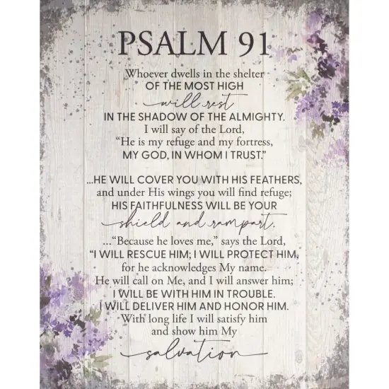 Dexsa Psalm 91 Wood Plaque 11.75"x15" {1}