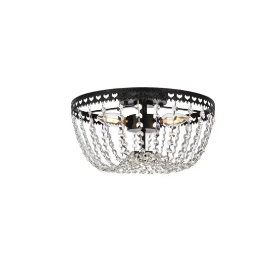 Kylie 12 inch flush mount in black {1}