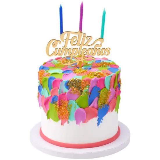 Feliz Cumplea&ntilde;os Plastic Candle Holder, 1ct {1}