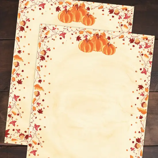 Great Papers! Painted Pumpkin Letterhead for Invitations, Announcements and Messages, Printer Friendly 8.5" x 11", 80 PK {3}