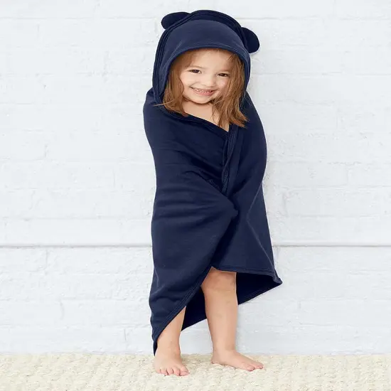 Baby - Toddler Hooded Towel with Ears, Various Colors by Rabbit Skins&reg; Black {6}