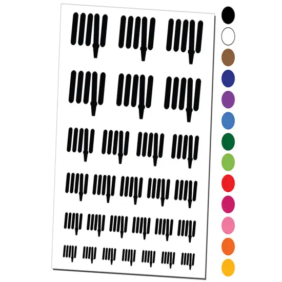 Fire Hose Firefighter Icon Temporary Tattoo Water Resistant Fake Body Art Set Collection Yellow {1}