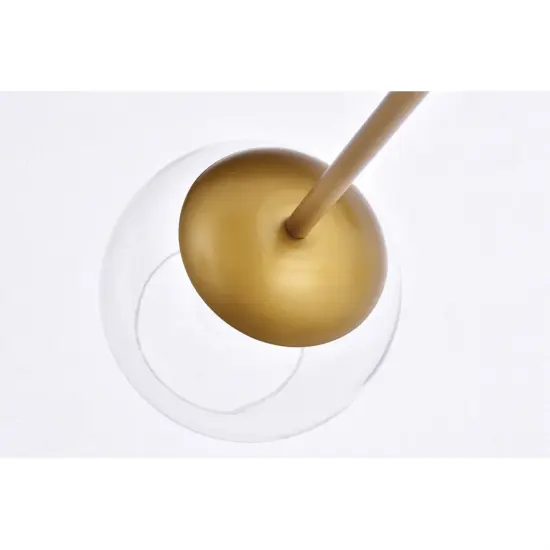 Briggs 30 inch pendant in brass with clear shade {6}