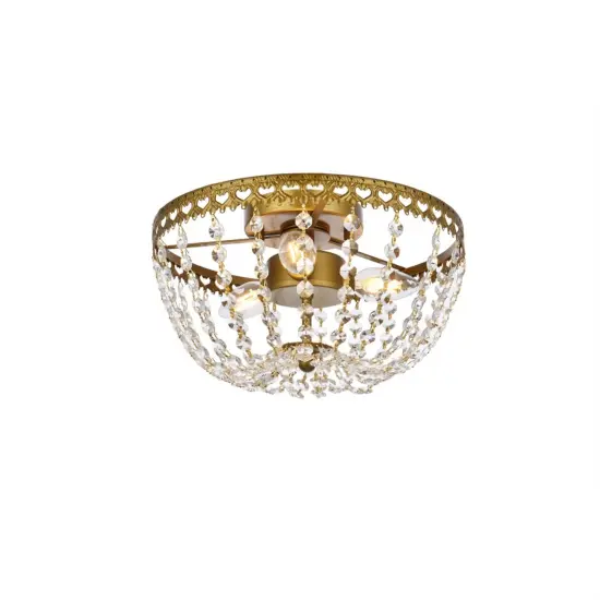 Kylie 12 inch flush mount in brass {3}