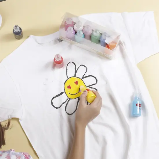 Incraftables Fabric Paint for Clothes Permanent (12 Colors Set - 1 oz Each). Tshirt Paint for Fabric. Best 3D Non Toxic Fabric Paint for Laundry, Crafts, Tote Bags, Shoes, Shirts, Upholstery & Pillow {5}