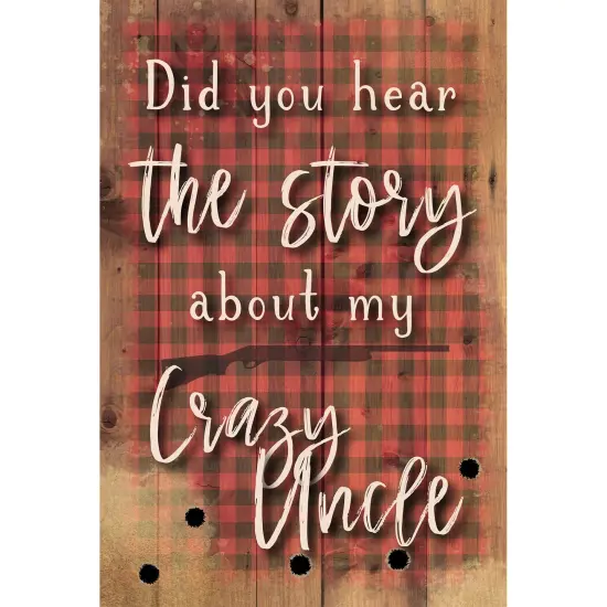 Dexsa Crazy Uncle Wood Plaque with Easel and Hangar {1}