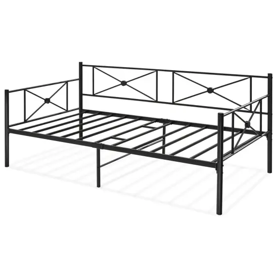 Metal Daybed Frame Twin Size with Slats {4}