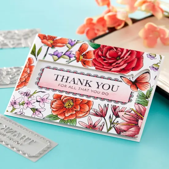 Spellbinders BetterPress Letterpress Press Plates & Dies Set-Butterfly Garden 2/Plates & 3/Dies {4}