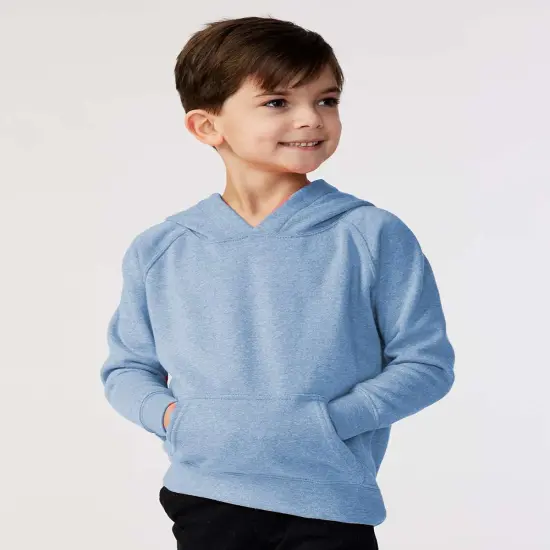 Independent Trading Co&reg; Youth Lightweight Special Blend Raglan Hooded Sweatshirt Pacific {4}