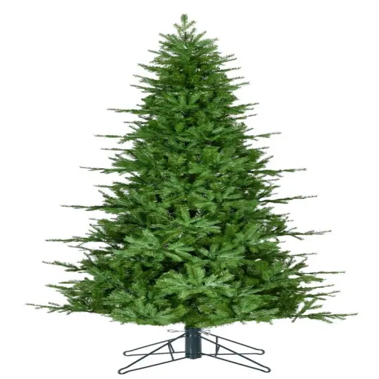 Unlit Natural Green Aspen Fir Christmas Tree - Sturdy Metal Stand, Realistic Pine Needles, Secure & Stable Holiday Decor {1}