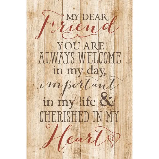 Dexsa My Dear Friend&hellip;New Horizons Wood Plaque with Easel {1}