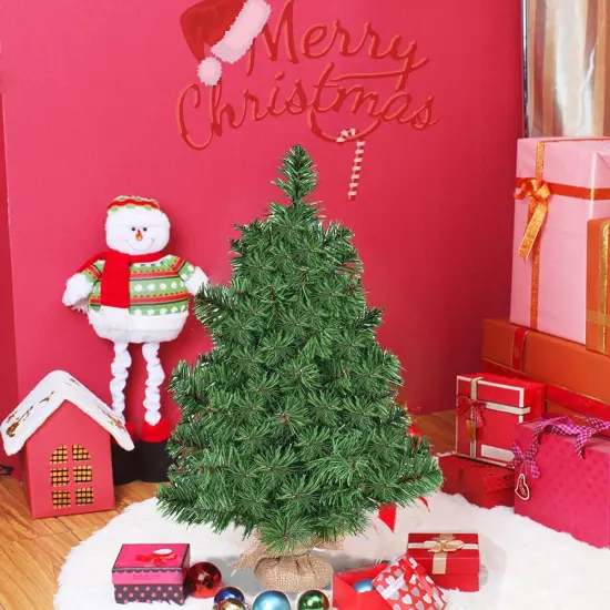 Holiday Season Decor Artificial PVC Tabletop Christmas Tree {6}