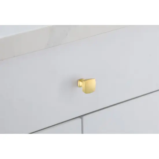 Irvin 1.3" Brushed Gold Square Knob Multipack (Set of 10) {3}