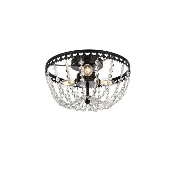 Kylie 14 inch flush mount in black {3}