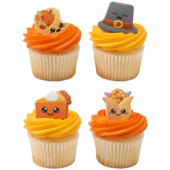 Thanksgiving Cuties Cupcake Rings, 12ct {3}