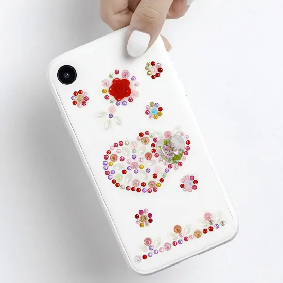 Wrapables Crystal Rhinestone Gem Stickers, Bling Jewel Adhesives for DIY Arts & Crafts, Smartphones, Water Bottles, Sunglass Cases (Set of 6) Floral and Crown {4}