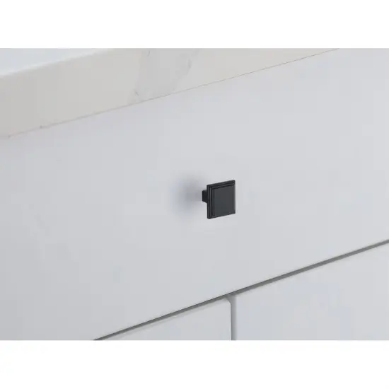 Wilow 1" Matte Black Square Knob Multipack (Set of 10) {3}