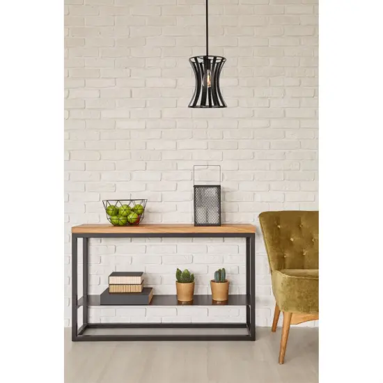 Lily 1 light pendant in black {2}