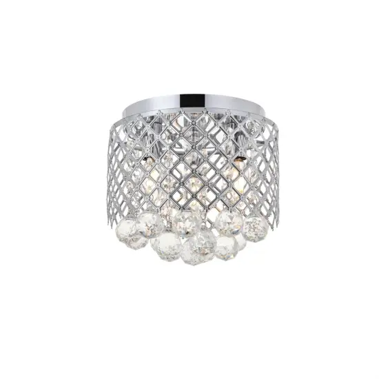 Tully 3 light Chrome Flush Mount {4}