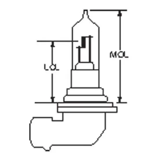 GE 18510 9006 - 55w 12.8v T4 P22d C-8 Miniature Automotive Bulb {2}