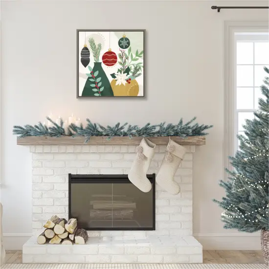 Deco Holiday II by Veronique Charron Canvas Art Framed {6}