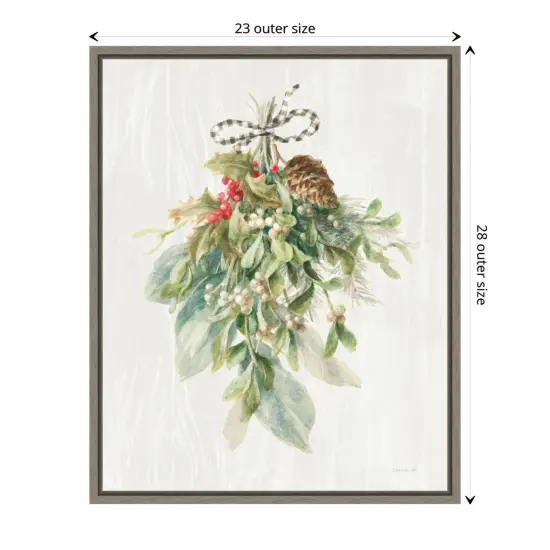 Floursack Holiday XII Plaid by Danhui Nai Canvas Art Framed {3}