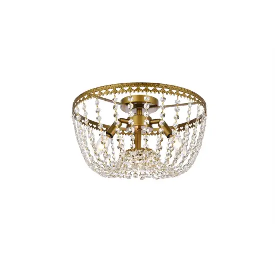 Kylie 16 inch flush mount in brass {3}