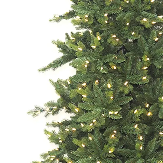Realistic Christmas Tree - 7.5' Icelandic Fir Color+Clear LED - Hook On Branches - HOLIDAY TREE {3}