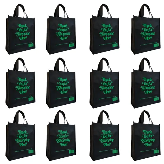 Non-Woven Tote Bags - Eco-Friendly, Stylish, and Trendy Design | Raheev&reg; Black {1}