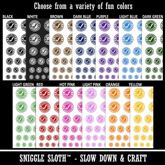 Approved Check Mark Temporary Tattoo Water Resistant Fake Body Art Set Collection Light Blue {3}