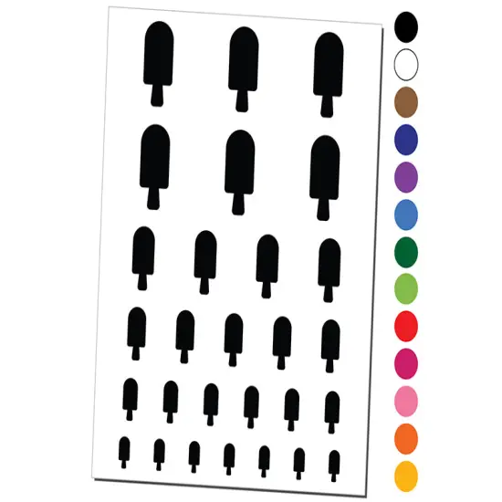 Popsicle Pop Temporary Tattoo Water Resistant Fake Body Art Set Collection Purple {1}